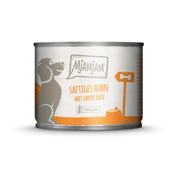 Mjamjam Dog saftiges Huhn mit zarter Ente 200 g