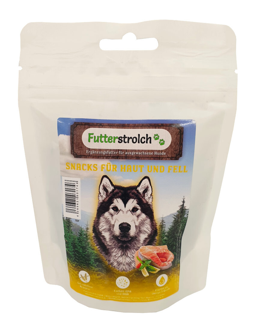 Futterstrolch Snacks für Haut und F box