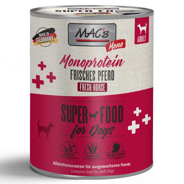 Macs Mono Super Food frisches Pferd 800 g