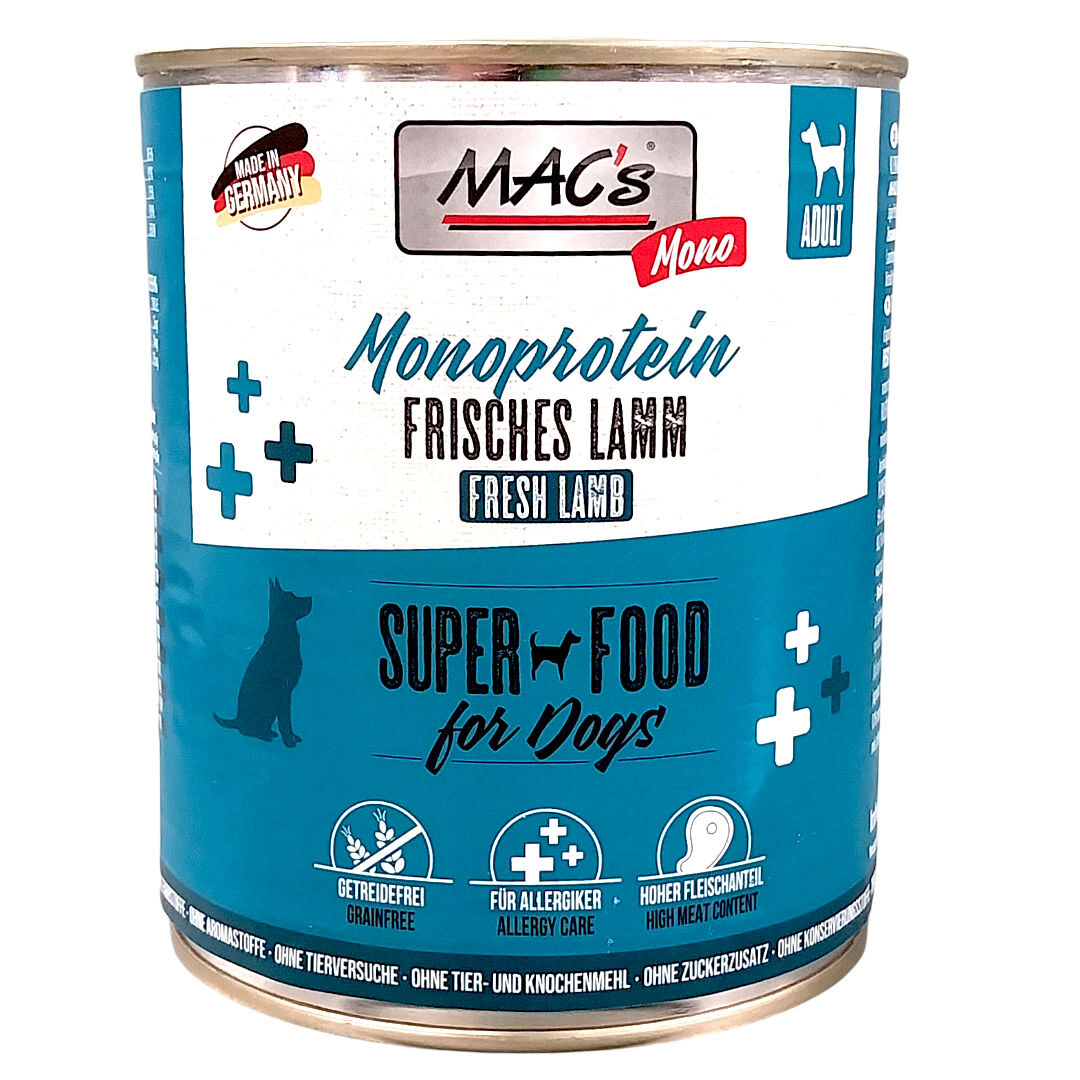 Mac`s Mono Super Food frisches Lamm 800  box