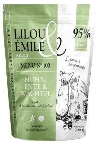 Lilou & Emile Huhn + Ente + Wachtel 300 g
