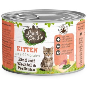 LandPartie Kitten Rind mit Wachtel + Perlhuhn 200 g