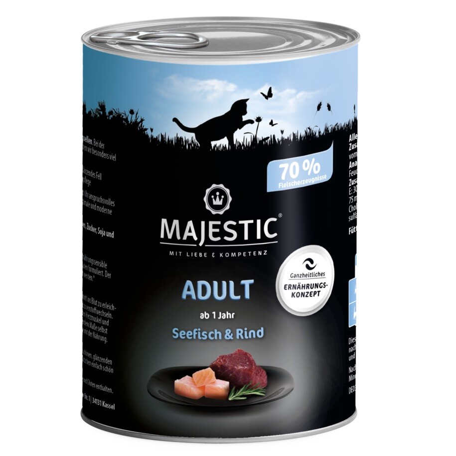 Majestic Cat Seefisch + Rind 400 g box