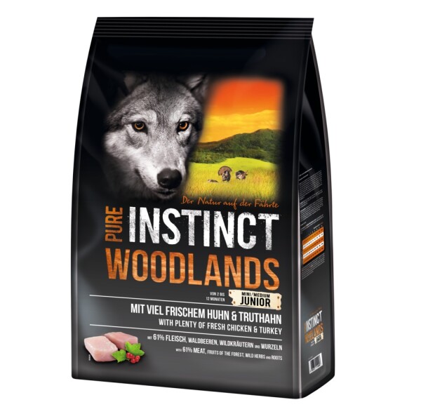 Pure Instinct Woodlands Mini Medium Junior Huhn + Truthahn 1 kg