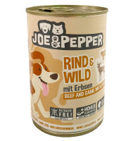 Joe & Pepper Rind + Wild mit Erbsen 400 g