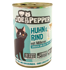 Joe & Pepper Katze Huhn + Rind mit Möhren 400 g