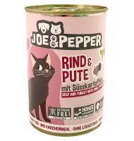 Joe & Pepper Katze Rind + Pute mit Süsskartoffeln 400 g