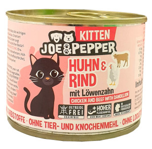 Joe & Pepper Kitten Huhn + Rind mit Löwenzahn