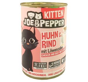 Joe & Pepper Kitten Huhn + Rind mit Löwenzahn 400 g