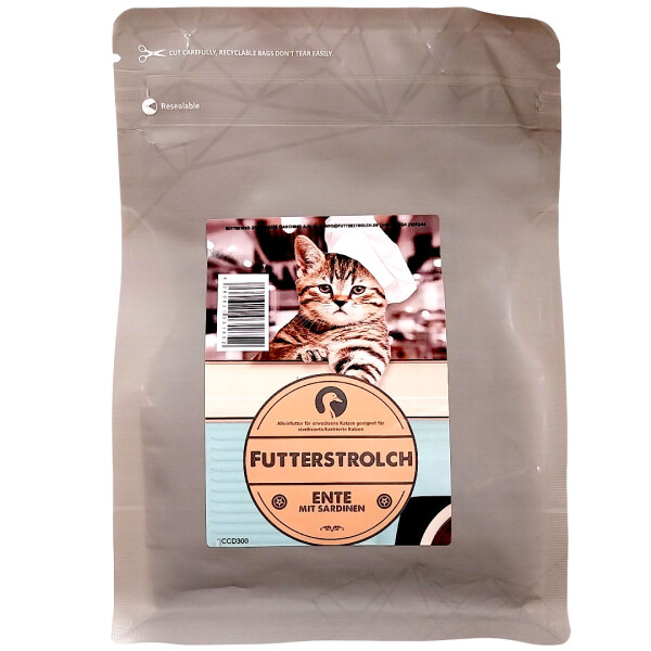Futterstrolch sterilisierte Katze Ente mit Sardinen 300 g