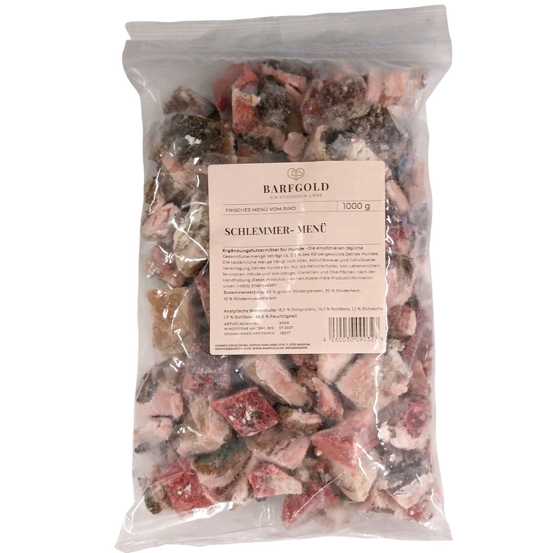 Barfgold Schlemmermenü vom Rind 1 k box