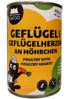 Cafoo Geflügel mit Geflügelherzen an Möhrchen 400 g