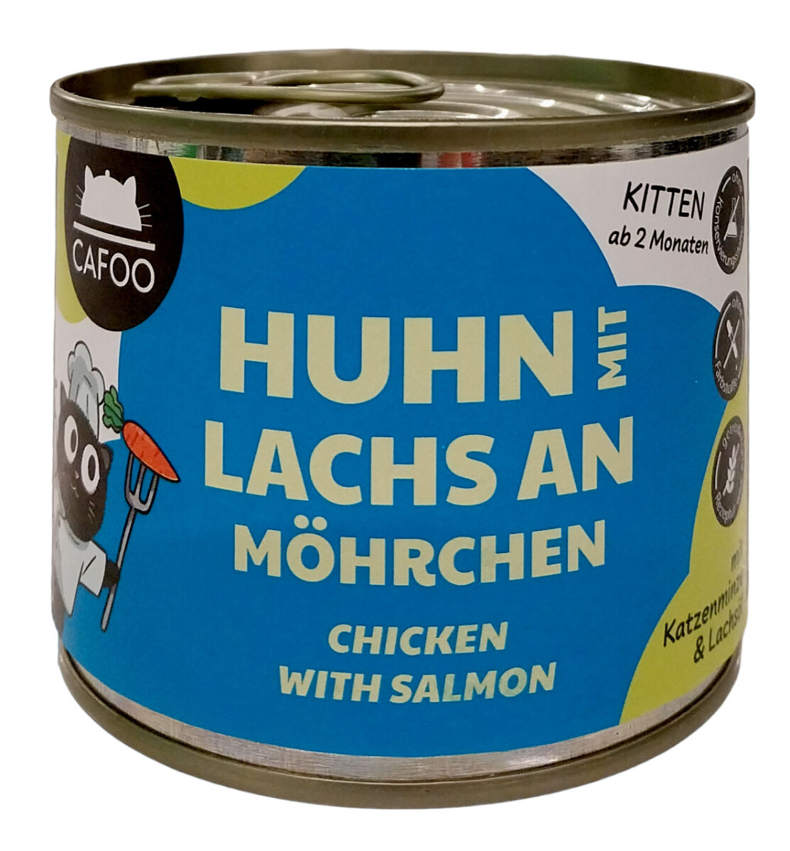 Cafoo Kitten Huhn mit Lachs an Möhr box