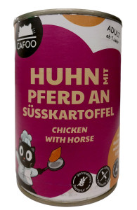 Cafoo Huhn mit Pferd an Süsskartoffel