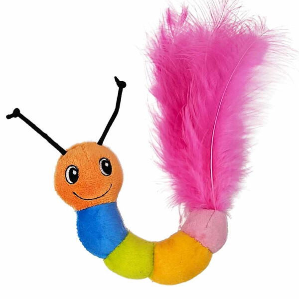Nobby Plüsch Raupe mit Federn 15 cm
