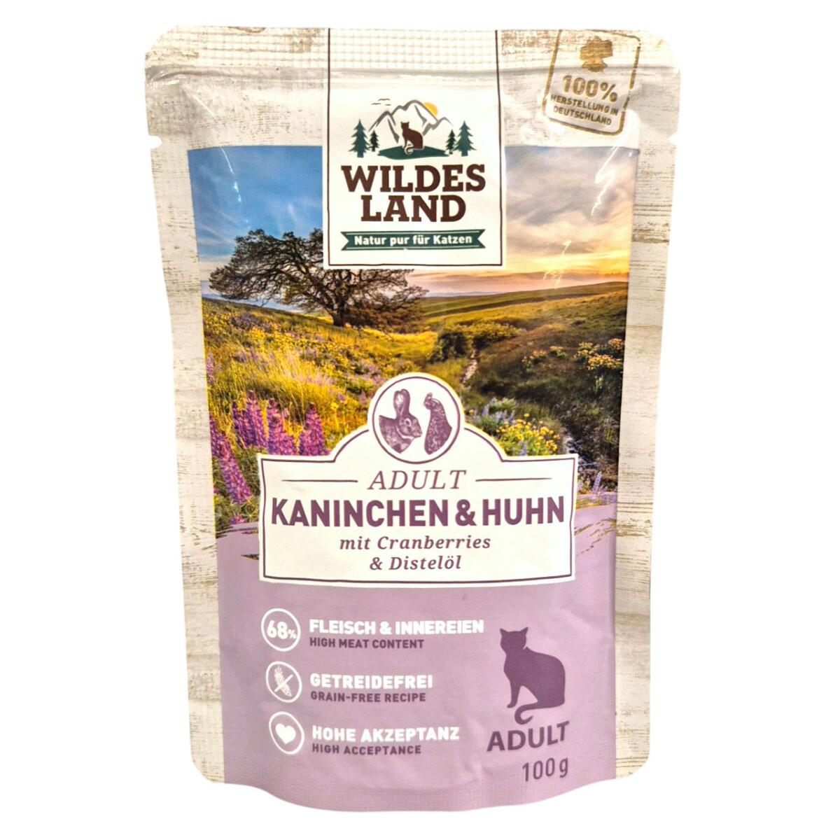 Wildes Land Adult Kaninchen+Huhn 100 g box