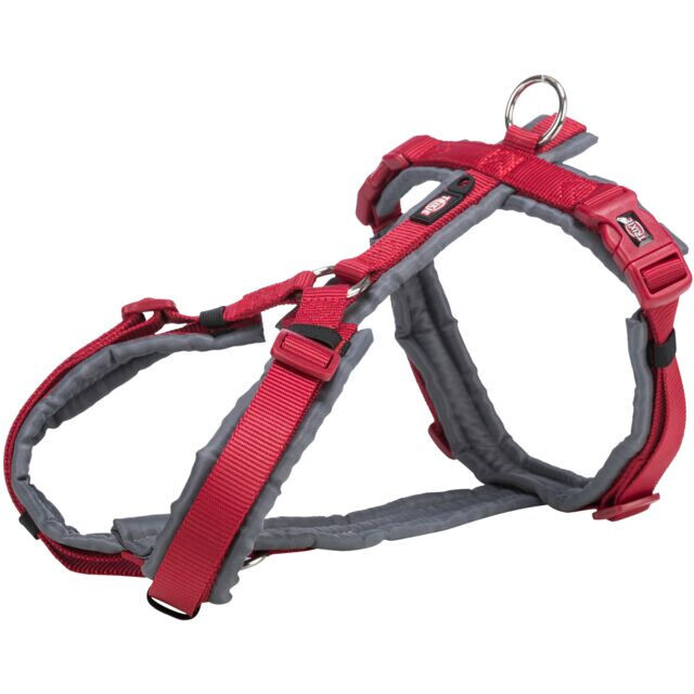 Trixie Premium Trekking Geschirr rot/gra box