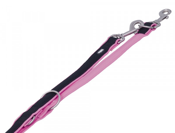 Nobby Leine FLASH MESH Rot – 120 Cm Lang, 25 Mm Breit, Mit Reflektorstreifen & USB-Aufladung, Bis 400 M Sichtbar