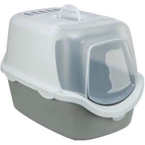 Trixie Katzenklo Vico Open Top hellgrau mit Haube