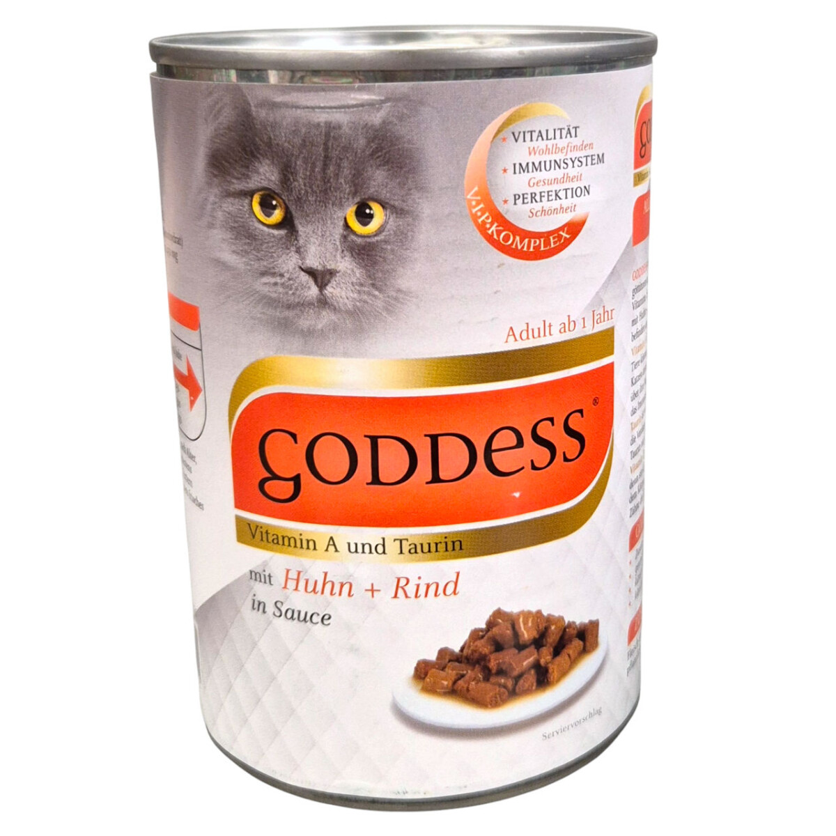 Goddess Cat mit Huhn + Rind in Sauce 415 box