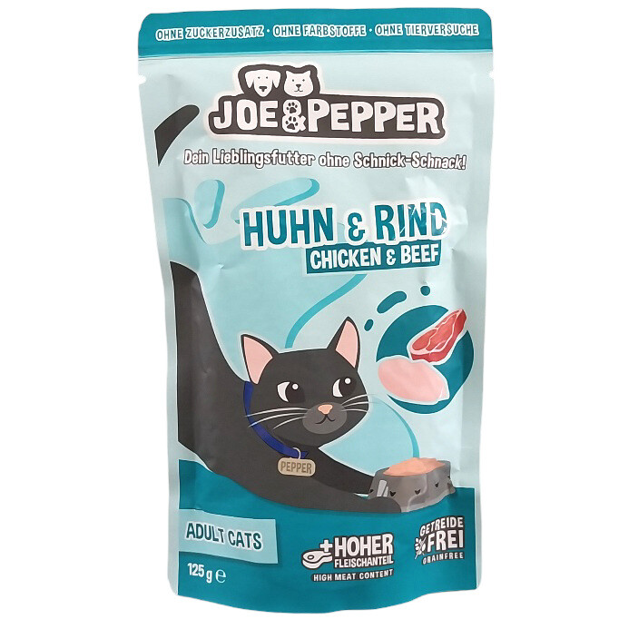 Joe & Pepper Huhn & Rind 125g box