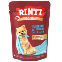 Rinti Gold Mini Pouch Huhn Pur + Geflügelherzen 100 g